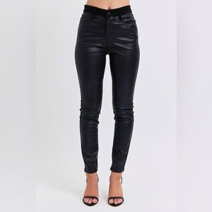 Judy Blue Plus Size HW Faux Leather Skinny Pants